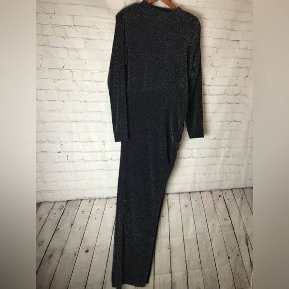 BOOHOO HIGH NECK SPLIT MAXI PARTY DRESS 14 - Picture 2 of 12